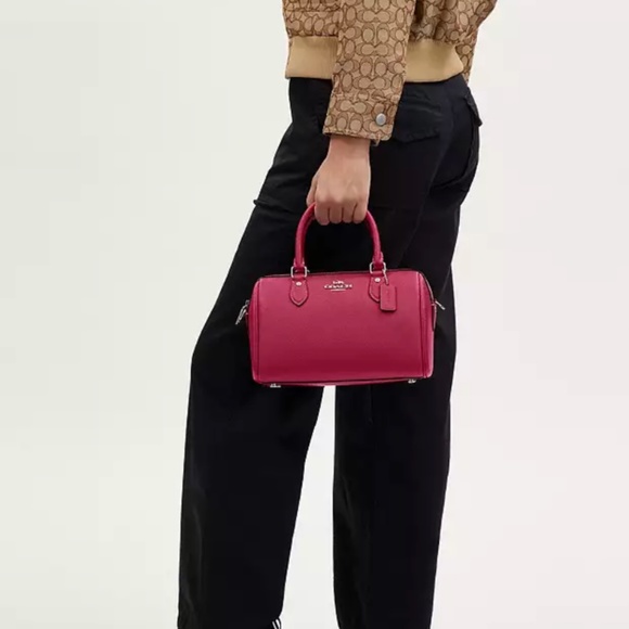 New 💕🤎Coach Rowan Satchel With Signature Canvas Strap - Picture 4 of 4